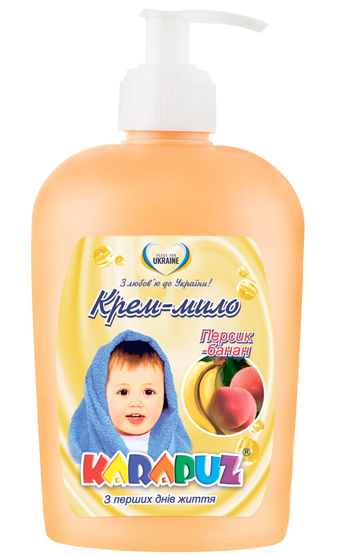 Крем-мило персик-банан Карапуз, 400мл